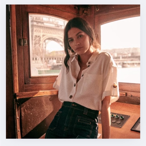 Sezane Tops - Sézane Laurine Shirt – Cream – Size Medium